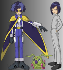 Ken Ichijouji, the Digimon Emperor and Wormmon